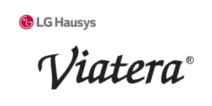 LG Viatera quartz surfaces logo
